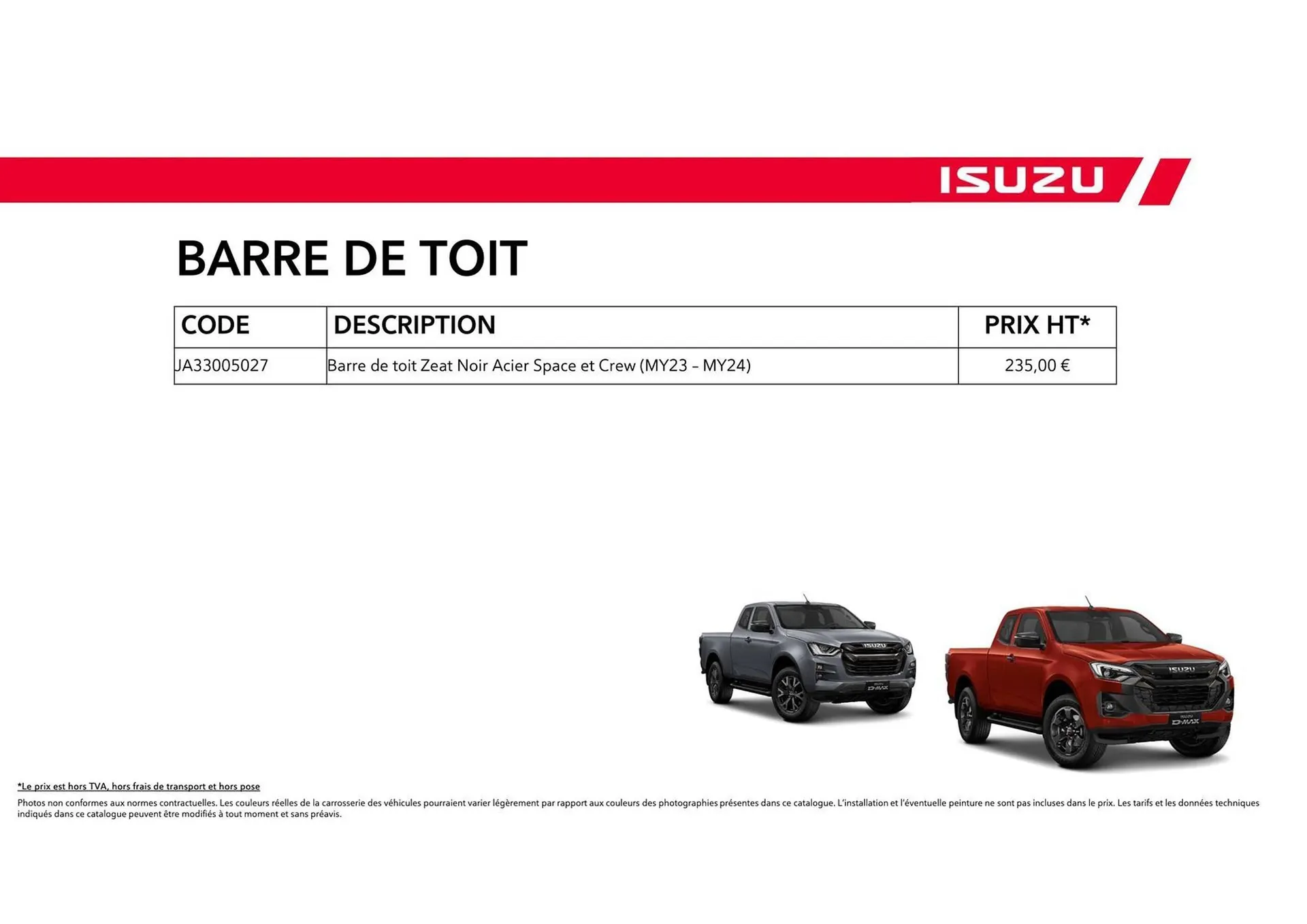 Catalogue Isuzu du 15 octobre au 15 octobre 2025 - Catalogue page 64
