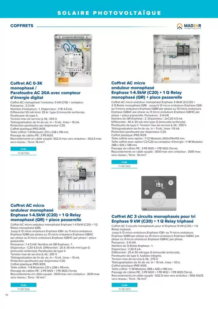 L'UNIVERS CHAUFFAGE, CLIMATISATION & PHOTOVOLTAÏQUE du 1 janvier au 31 décembre 2026 - Catalogue page 56