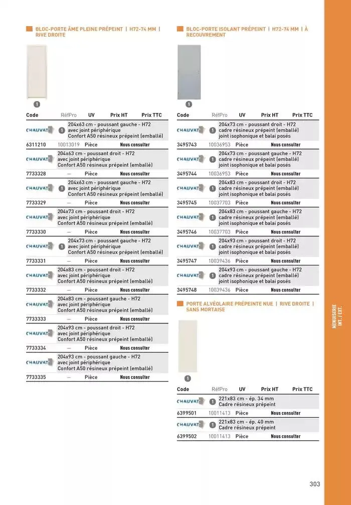Matériaux 2025 du 1 janvier au 31 décembre 2025 - Catalogue page 303