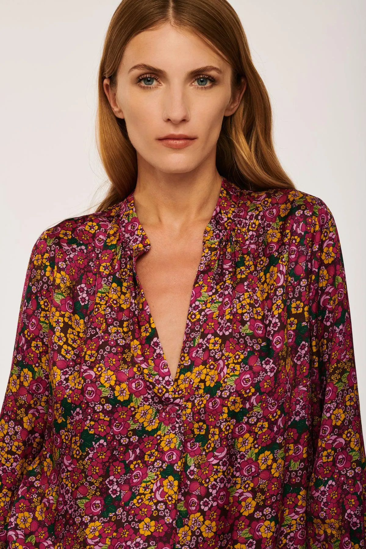 Blouse imprimée petites fleurs multico