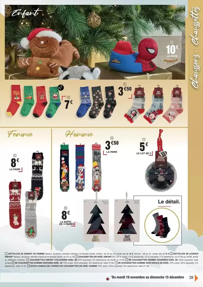 Déco (18j) Kdo Mode festif du 19 novembre au 15 décembre 2024 - Catalogue page 39