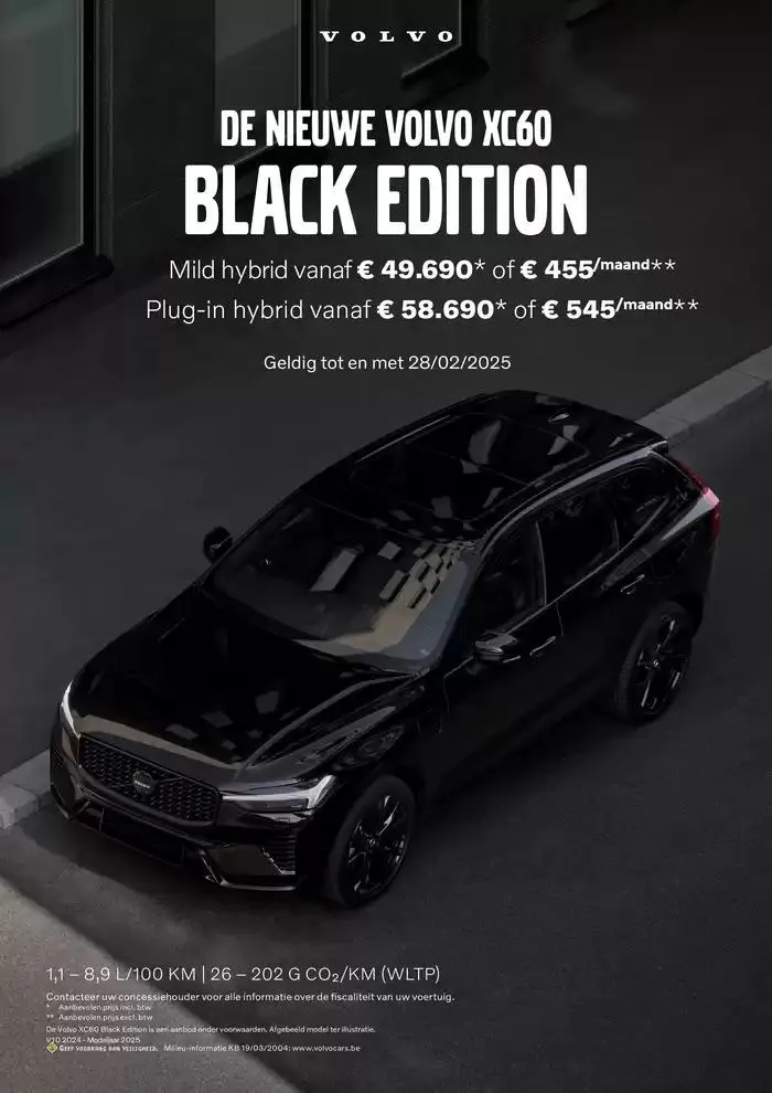 Volvo XC60 BLACK EDITION du 7 janvier au 31 décembre 2025 - Catalogue page 1
