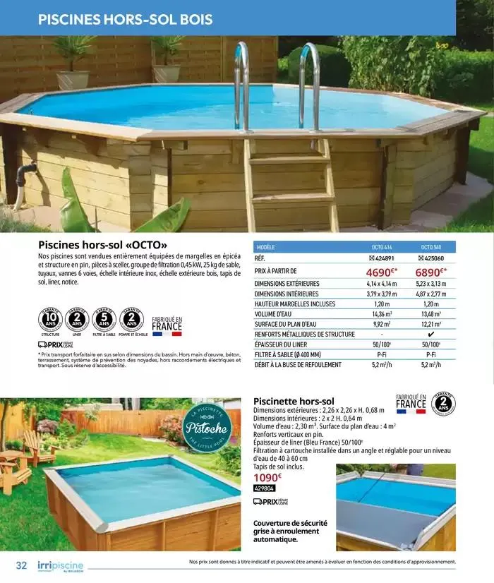 Les plaisir de l'eau Piscine,Spa,Arrosage du 10 mars au 31 décembre 2025 - Catalogue page 32