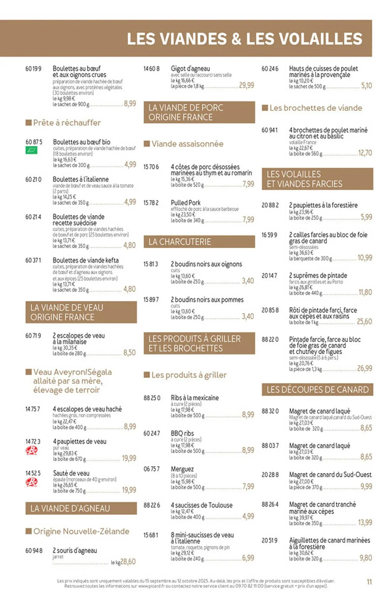 Catalogue Picard du 15 septembre au 16 novembre 2025 - Catalogue page 11