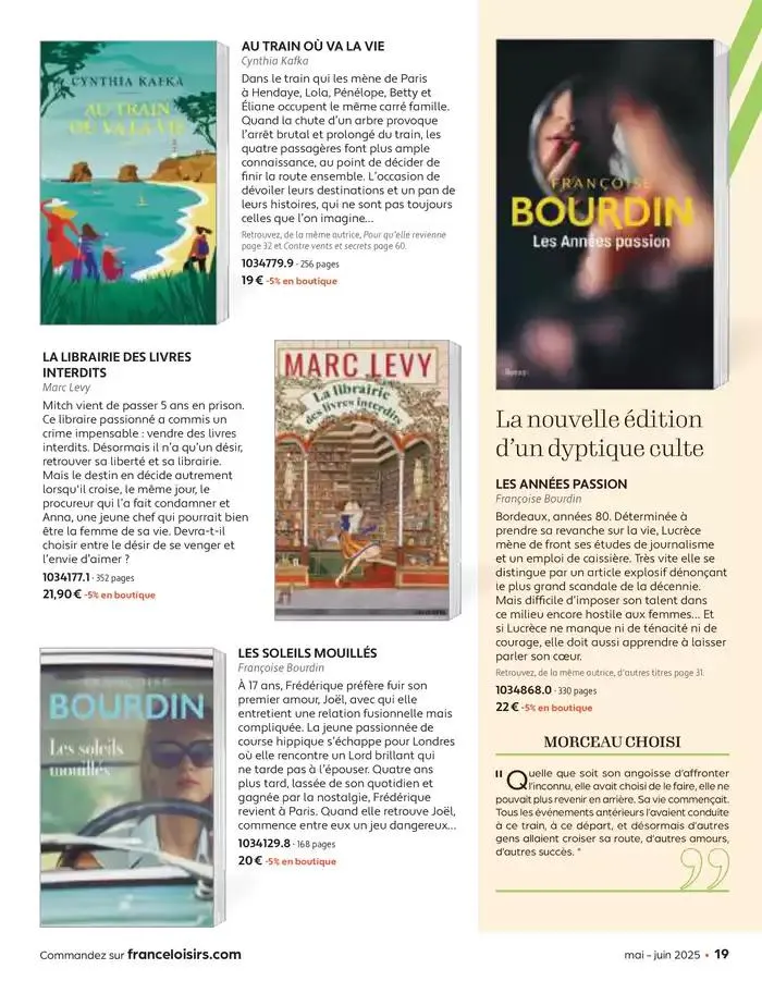 Mai - Juin 2025 du 30 avril au 30 juin 2025 - Catalogue page 19