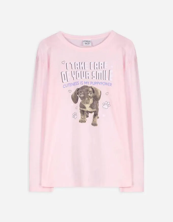 Longsleeve - Print - roze