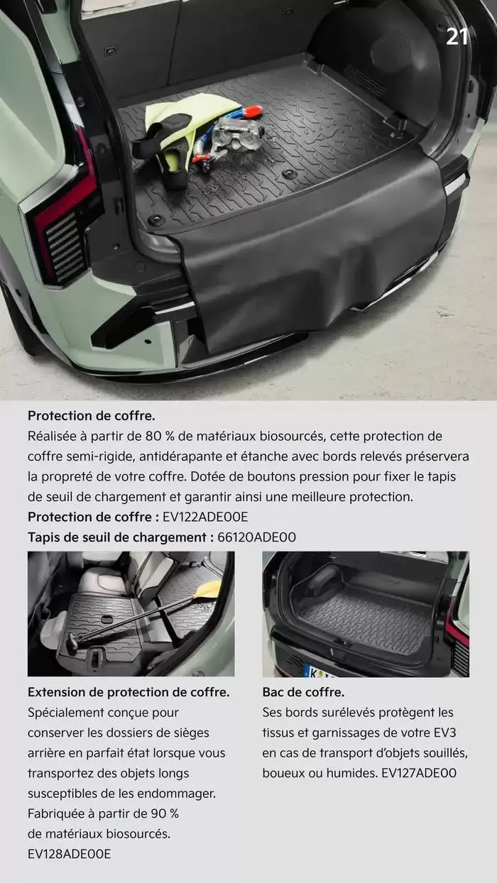 KIA Nouveau EV3 100% électrique - Accessoires du 15 mai au 6 mai 2026 - Catalogue page 11