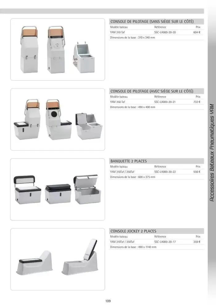 Catalogue Yamaha Marine - Accessoires Marine 2025 du 1 mars au 31 mars 2025 - Catalogue page 109
