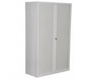 Armoire haute à rideaux monobloc - PIERRE HENRY - L120 x H198 - Gris
