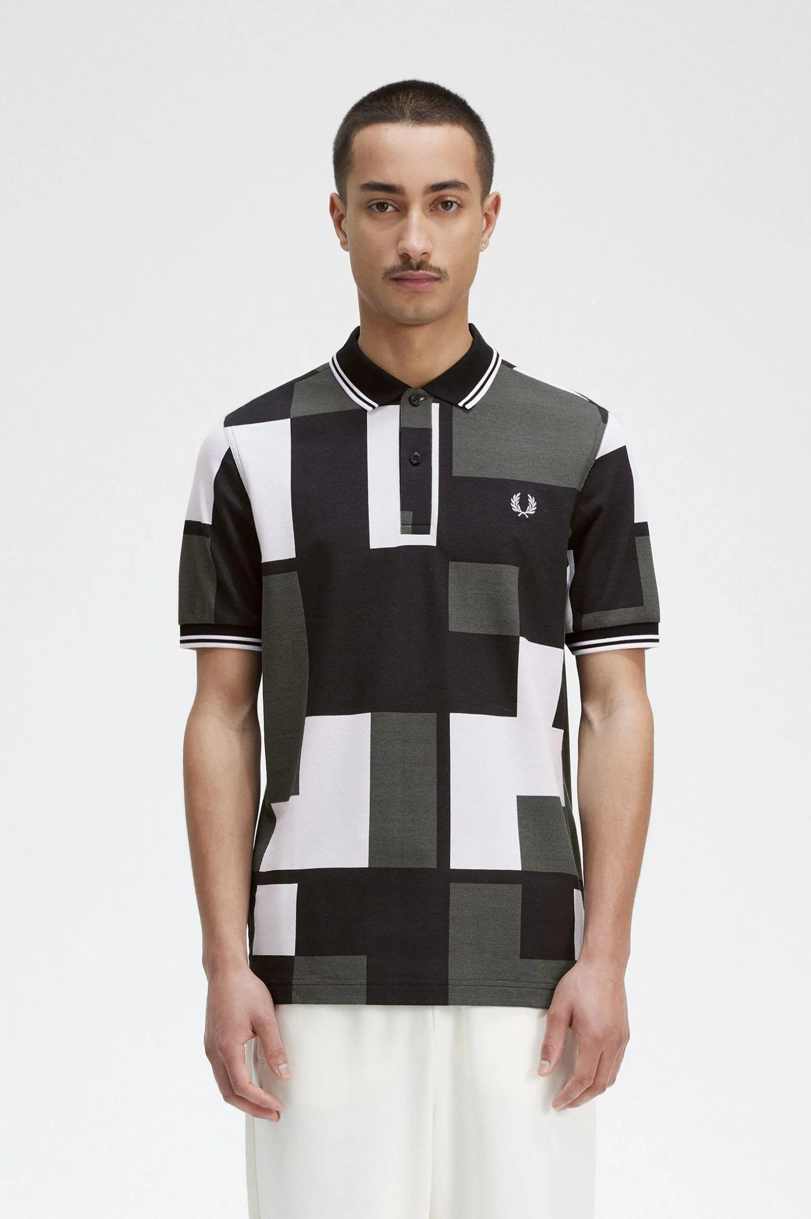 Polo Fred Perry à imprimé pixelisé