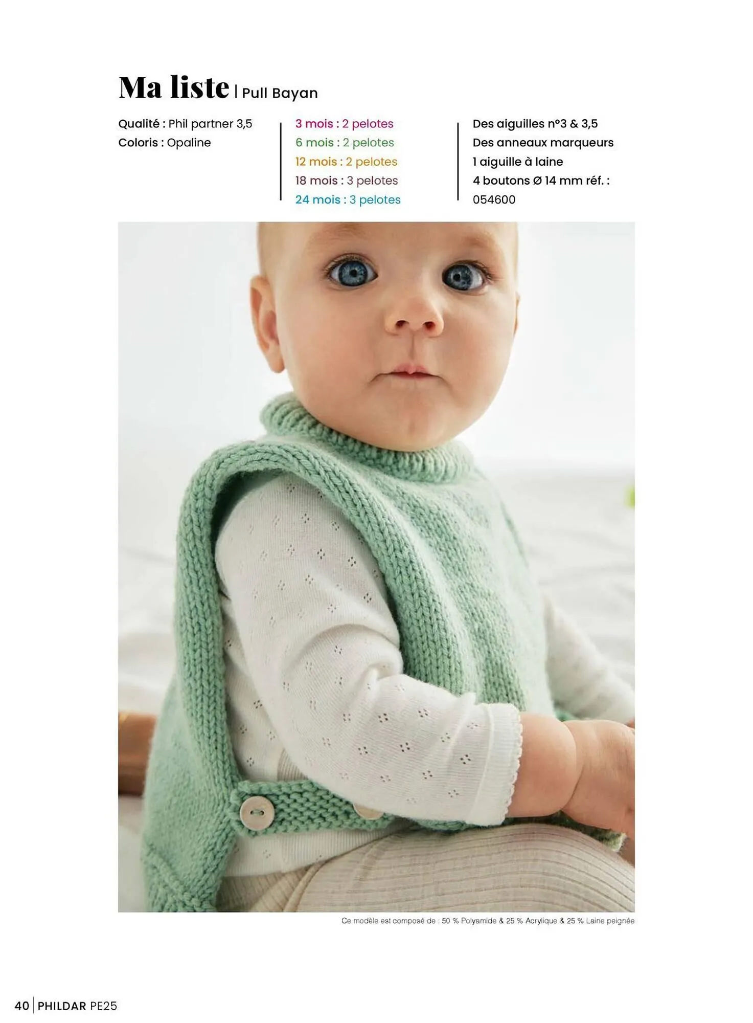 Catalogue Phildar du 15 janvier au 31 août 2025 - Catalogue page 40