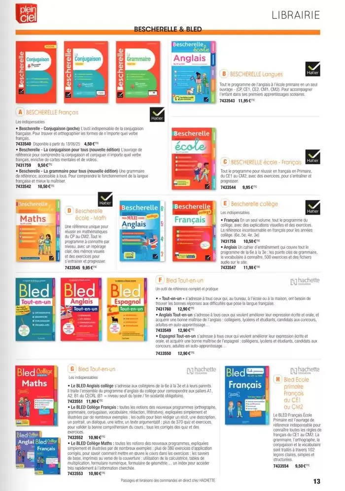 Écoles et loisirs 2025 du 1 janvier au 31 décembre 2025 - Catalogue page 13