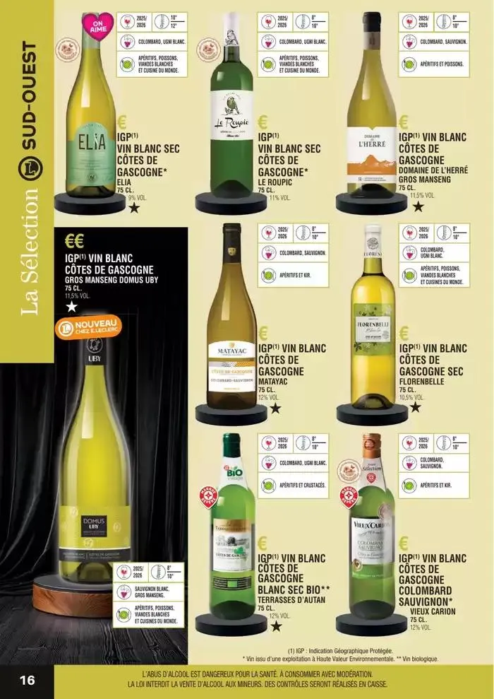 GUIDE DES VINS 2025 2026 du 27 février au 31 janvier 2027 - Catalogue page 16