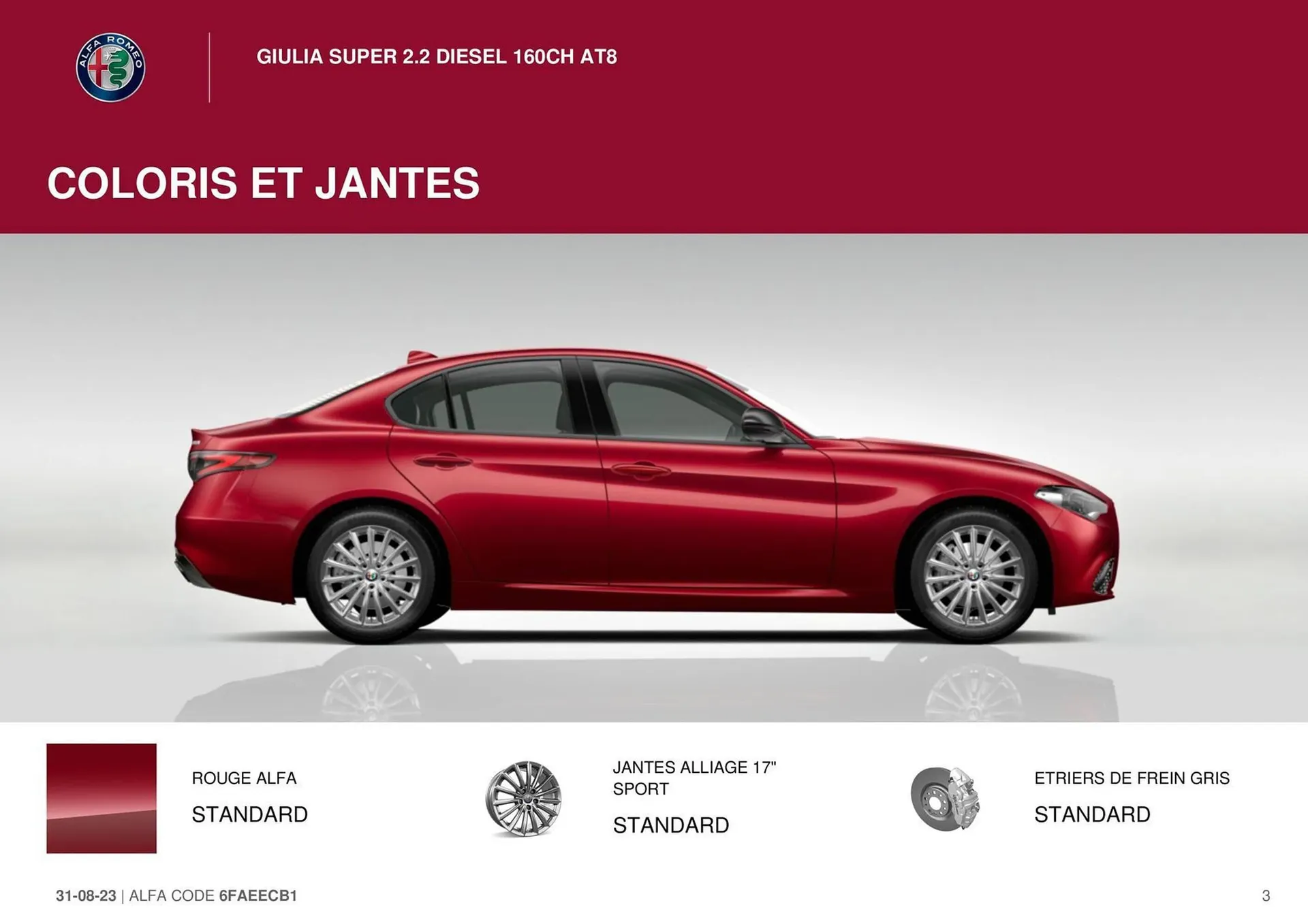 Catalogue Alfa Romeo du 31 août au 30 septembre 2023 - Catalogue page 3