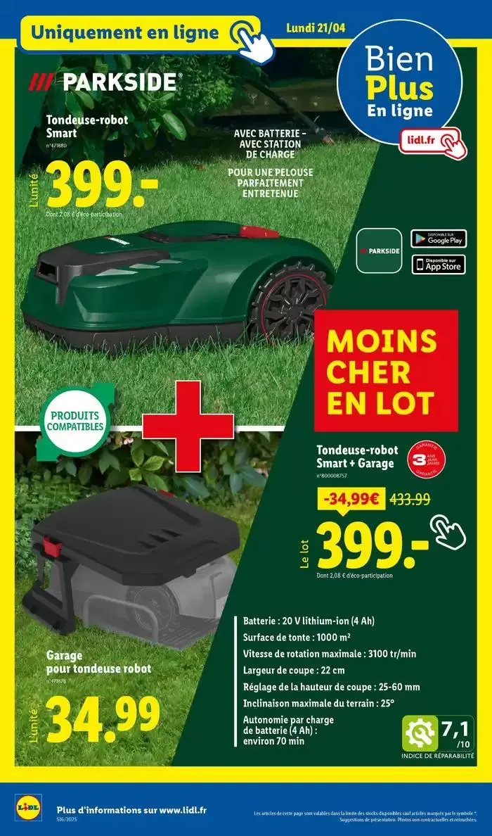 Ne manquez pas les ventes de jardinage et textile ce jeudi chez Lidl du 21 avril au 24 avril 2025 - Catalogue page 18
