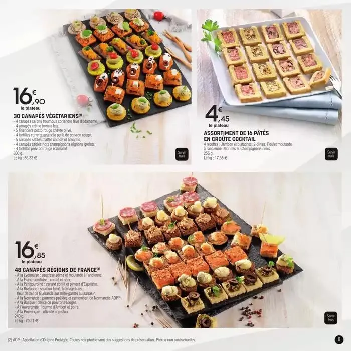 Carte traiteur permanente du 17 avril au 31 mars 2026 - Catalogue page 11