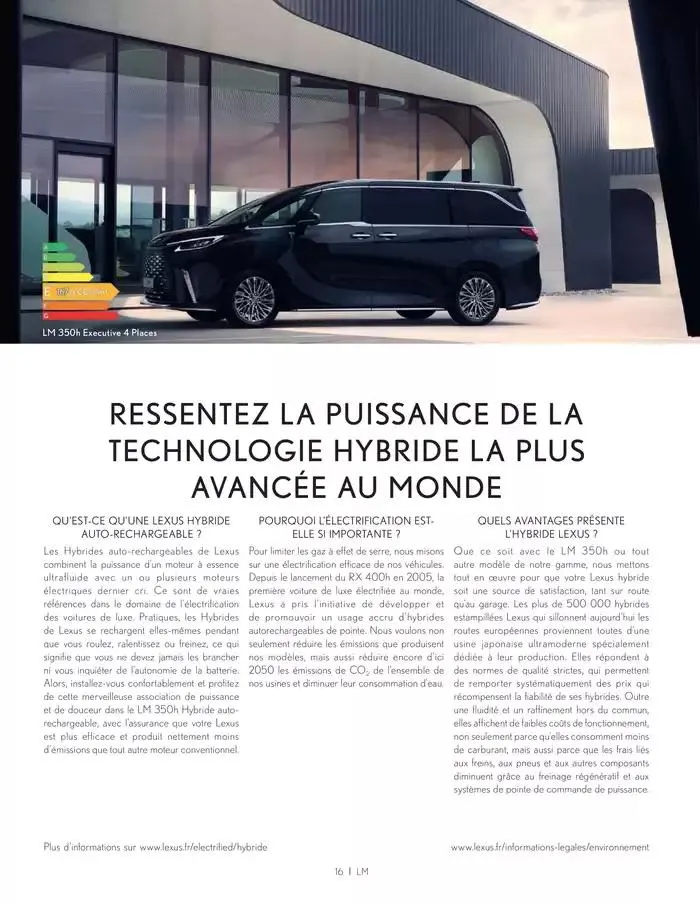 Lexus LM du 27 mars au 27 mars 2026 - Catalogue page 16