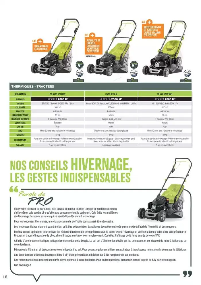 Point Vert Guide Motoculture 2025 du 17 janvier au 31 octobre 2025 - Catalogue page 16