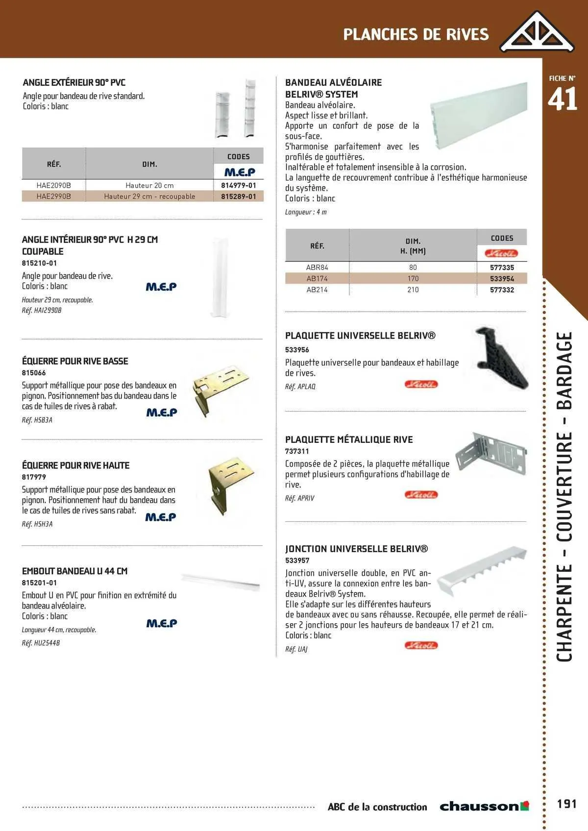 Catalogue Chausson Matériaux du 2 mai au 31 décembre 2025 - Catalogue page 161
