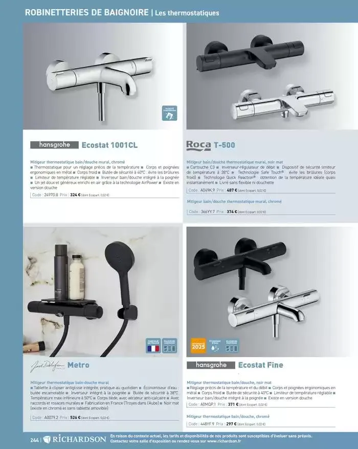 SALLE DE DE BAINS ET CARRELAGE 2025 du 11 avril au 31 décembre 2025 - Catalogue page 246