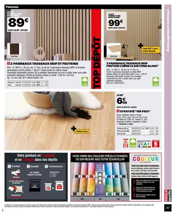 J’améliore mon habitat à prix dépôt du 2 octobre au 9 octobre 2024 - Catalogue page 67