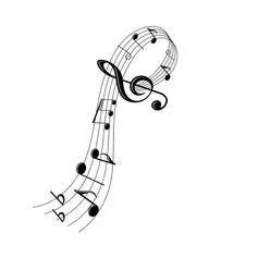 Sticker mural notes de musique 70x50cm