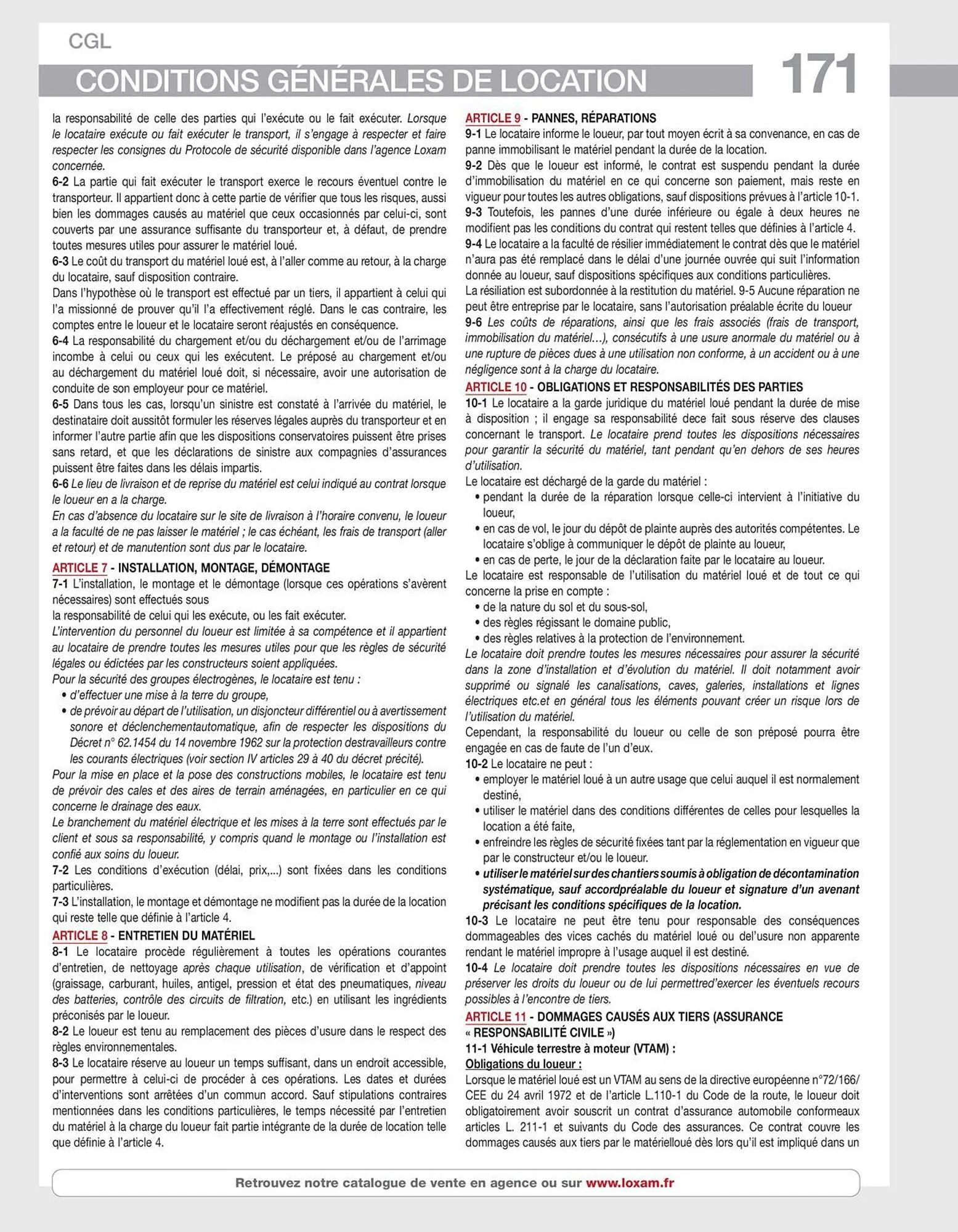 Catalogue Loxam du 10 avril au 31 décembre 2025 - Catalogue page 173