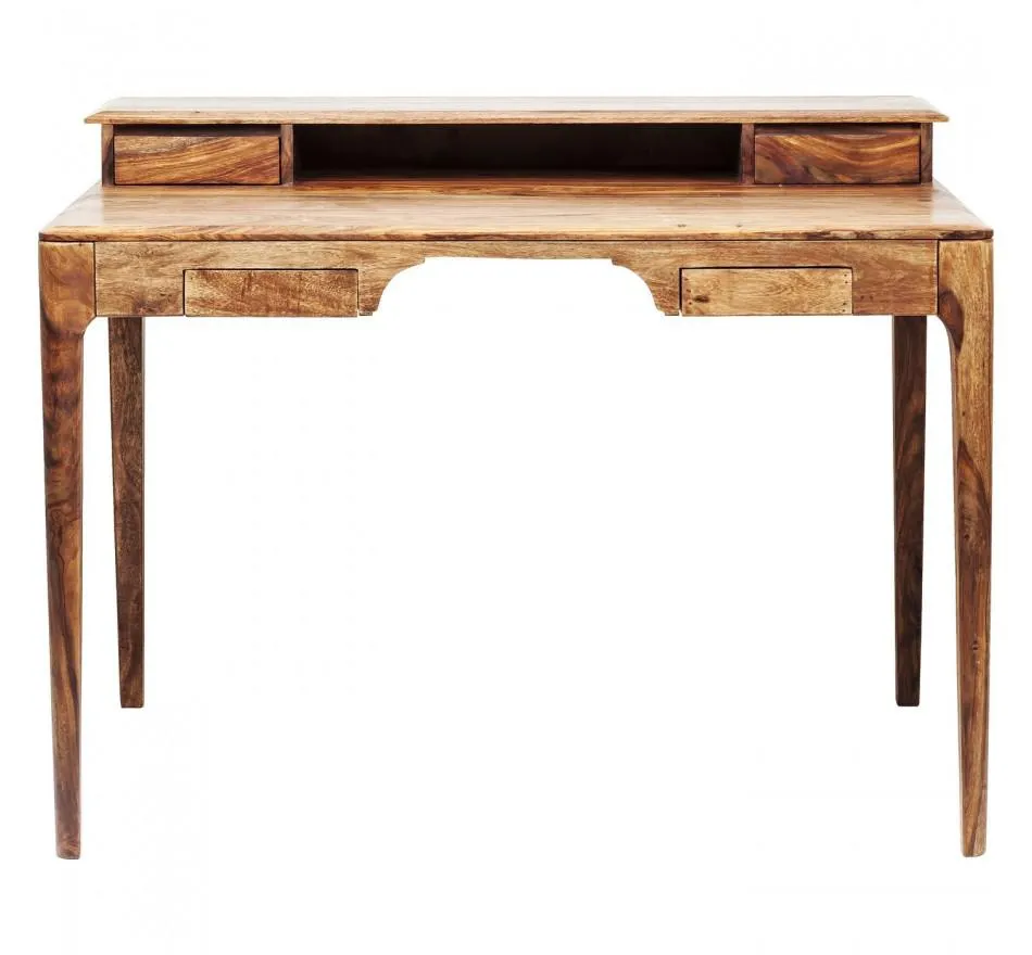 Bureau en bois Brooklyn nature 4 tiroirs 110x70cm Kare Design
