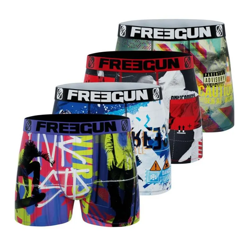 Lot de 4 Boxers Freegun garçon Winter Sport