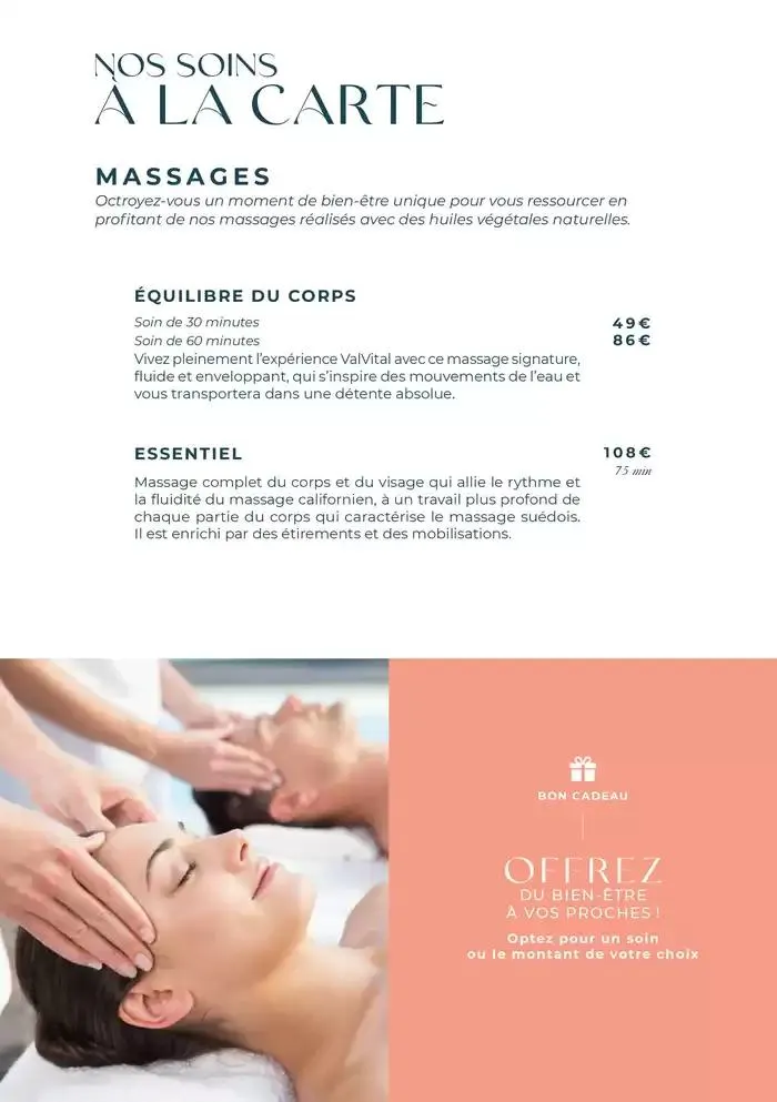 Carte Spa Vernet-les-Bains 2025 du 9 décembre au 31 décembre 2025 - Catalogue page 8