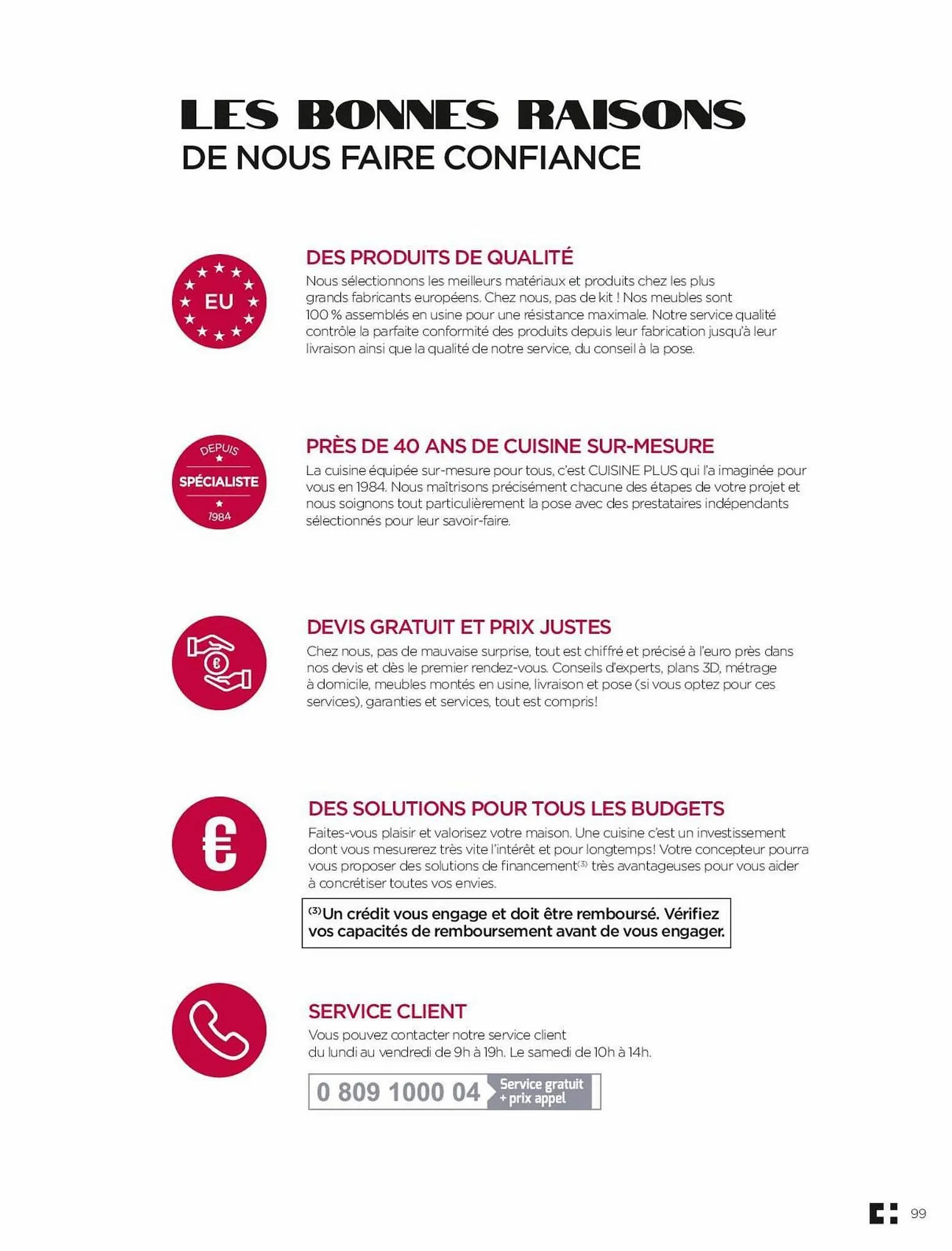 Catalogue Cuisine Plus du 20 août au 31 décembre 2023 - Catalogue page 99