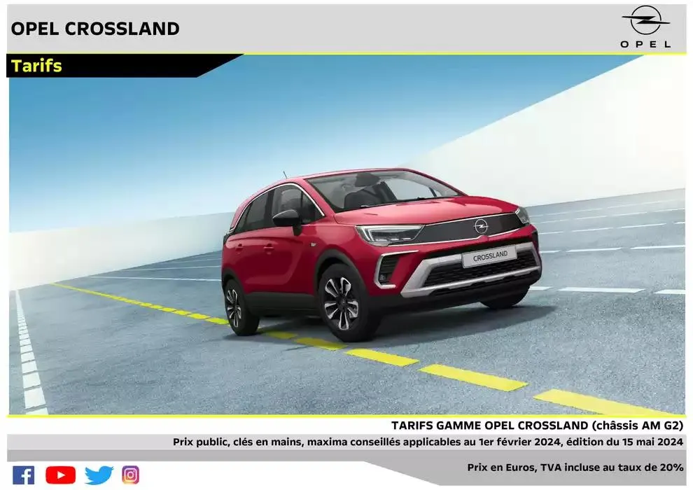 Opel Crossland du 17 décembre au 17 décembre 2025 - Catalogue page 1
