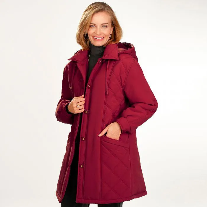 Parka microfibre boutonnée