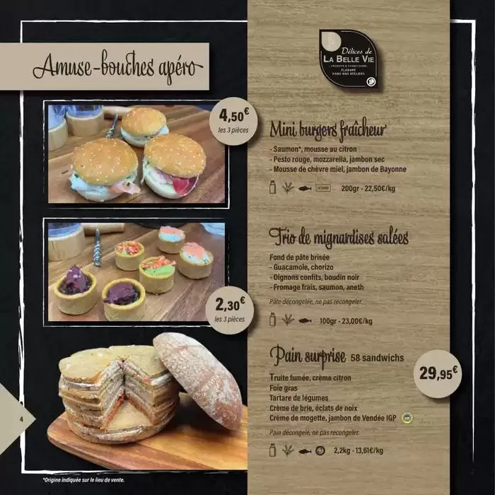 CARTE TRAITEUR PERMANENTE du 1 avril au 31 mars 2026 - Catalogue page 4