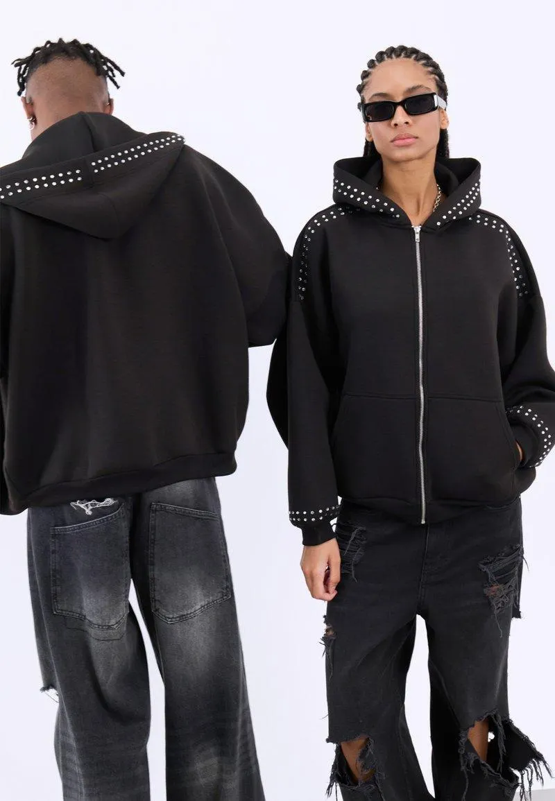 UNISEX - Sweat zippé - black