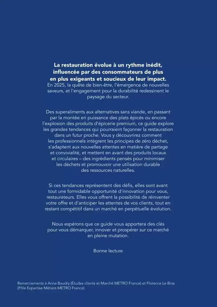 Metro Tendances Restauration 2025 du 3 février au 31 décembre 2025 - Catalogue page 2