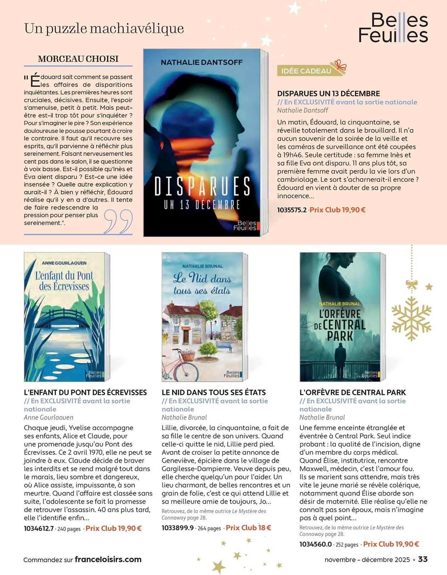 Catalogue France Loisirs du 3 novembre au 31 décembre 2025 - Catalogue page 33