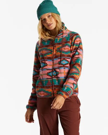 Boundary - Polaire demi-zip col montant pour Femme