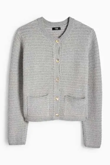 Cardigan - shiny - textured