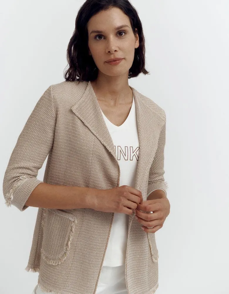 Veste maille bicolore