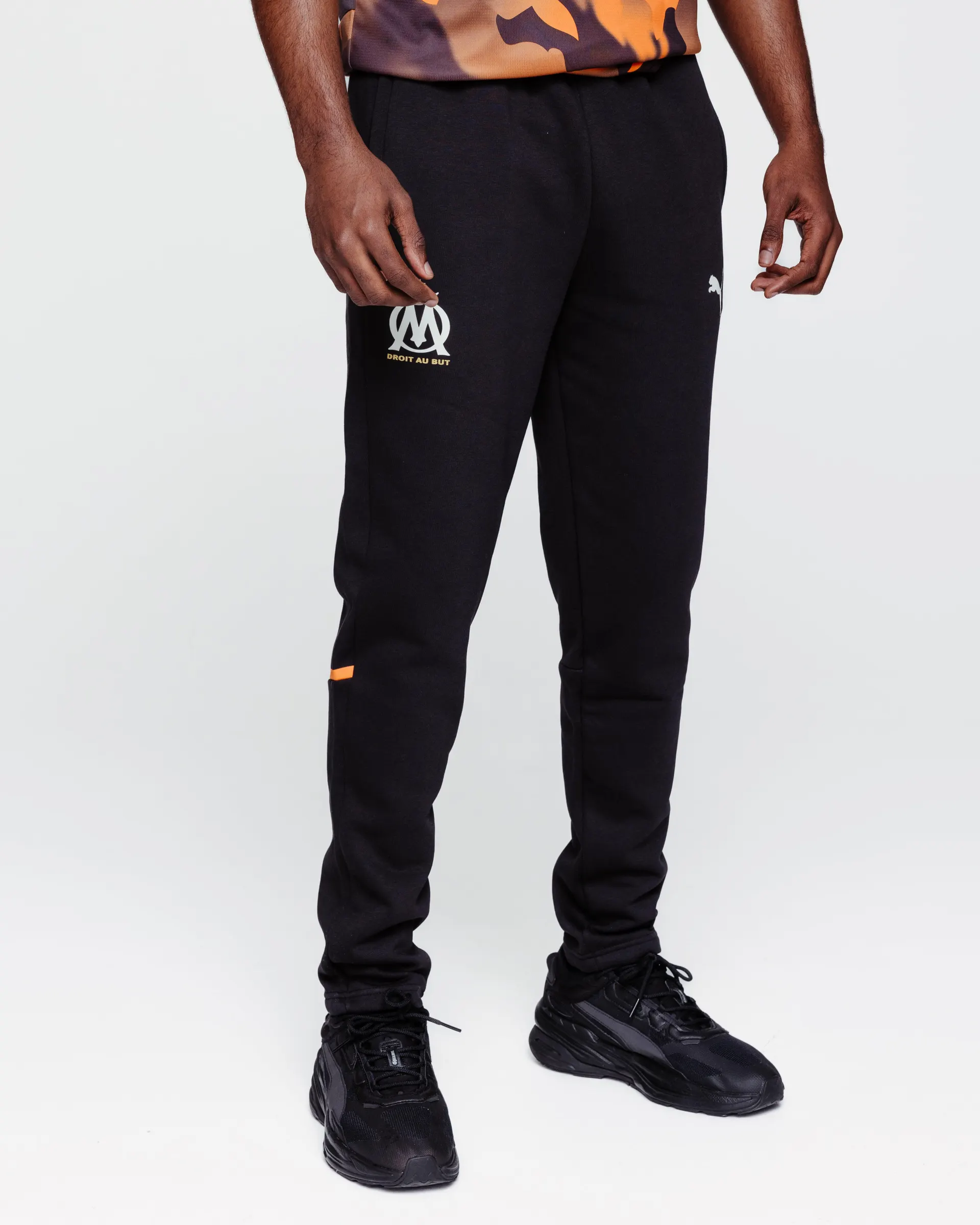 Pantalon d'entrainement OM 2023/2024 - Noir/Orange