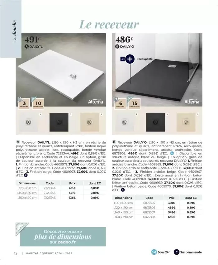 Cedeo Habitat confort du 1 octobre au 31 mai 2025 - Catalogue page 24