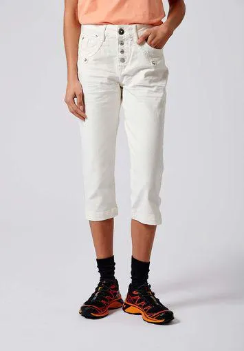 Pantacourt slim blanc Femme