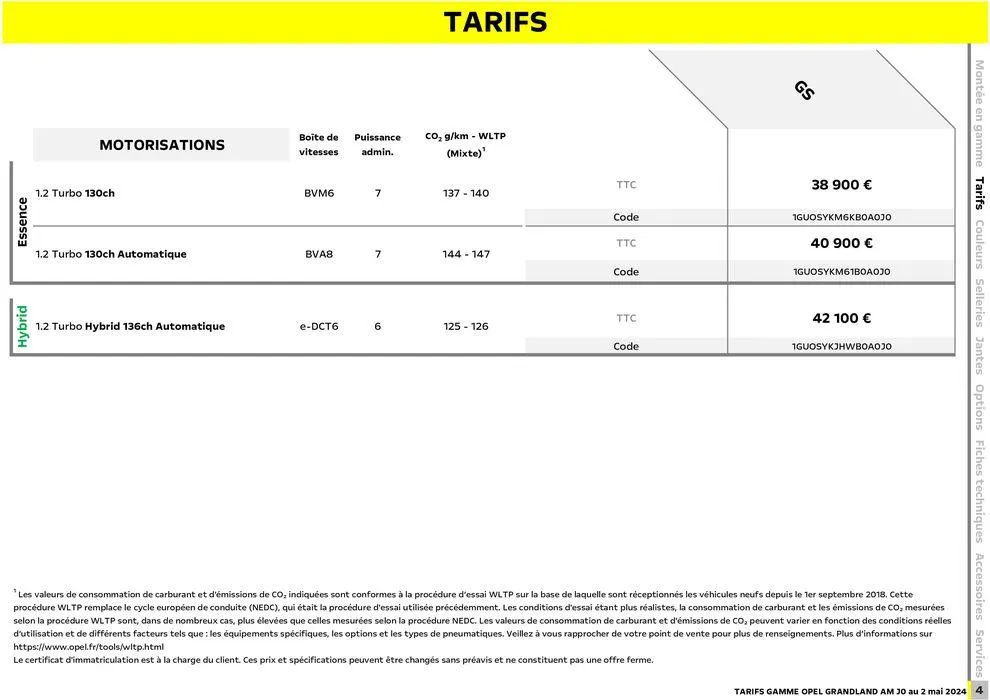 Opel Nouveau Grandland du 3 mai au 3 mai 2025 - Catalogue page 5