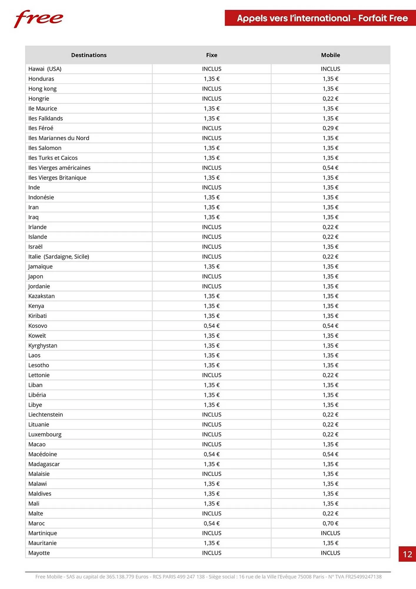 Catalogue Free du 23 janvier au 31 décembre 2023 - Catalogue page 12