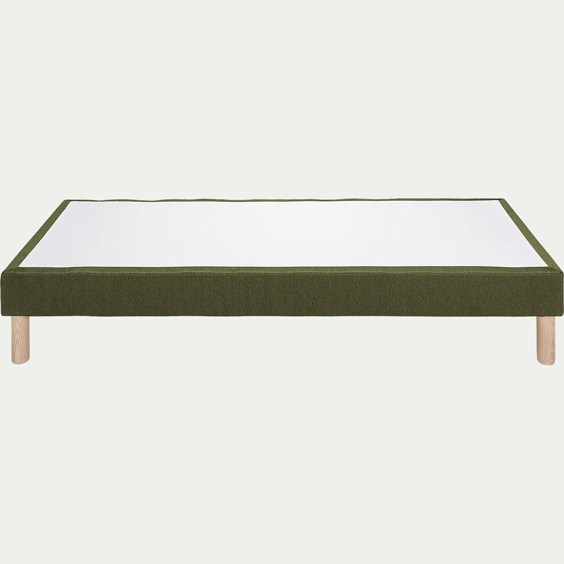 Sommier tapissier 90x200cm - vert kaki
