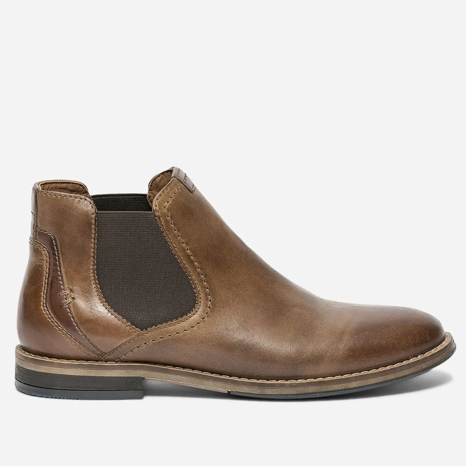 Chelsea boots camel en cuir