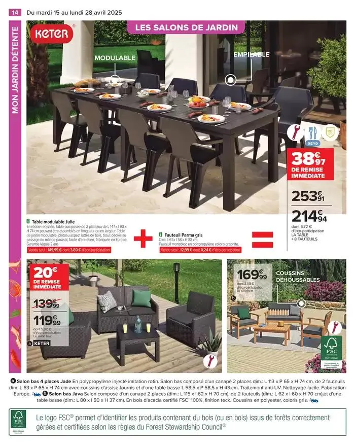 PROFITER ENFIN DE SON JARDIN du 15 avril au 28 avril 2025 - Catalogue page 14