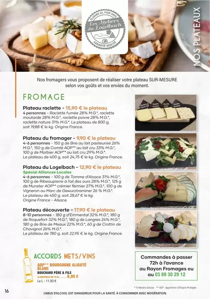 CARTE TRAITEUR 2025 du 31 mars au 31 décembre 2025 - Catalogue page 16