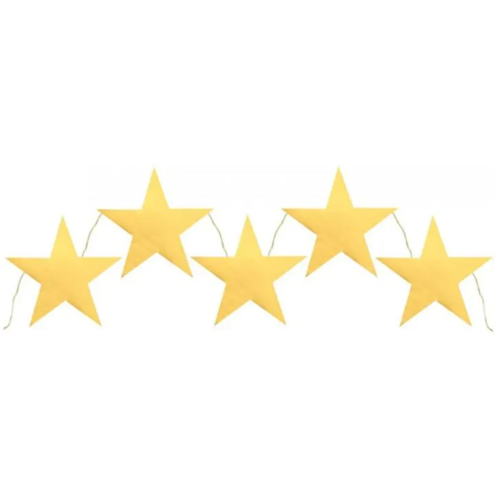 Banderole Etoile or métallisé 15 fanions